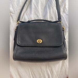 Vintage coach bag in dark navy black
